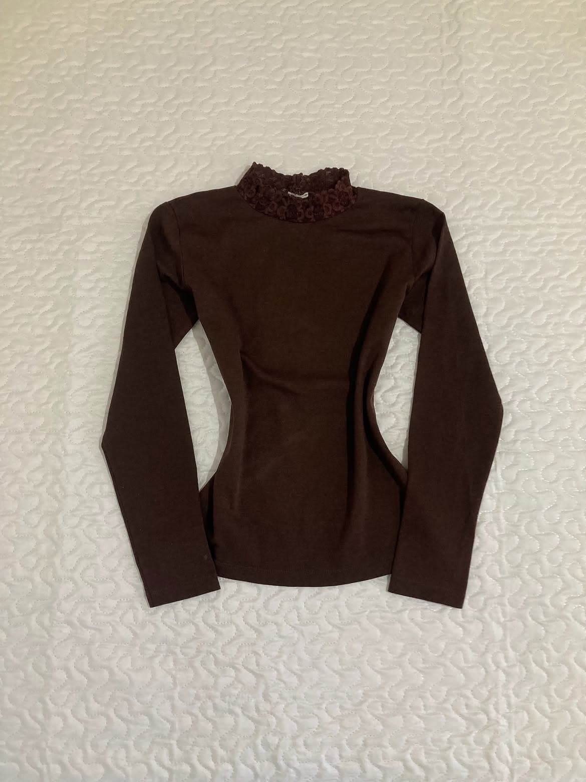 Blusinha Marrom Lace Garimpo