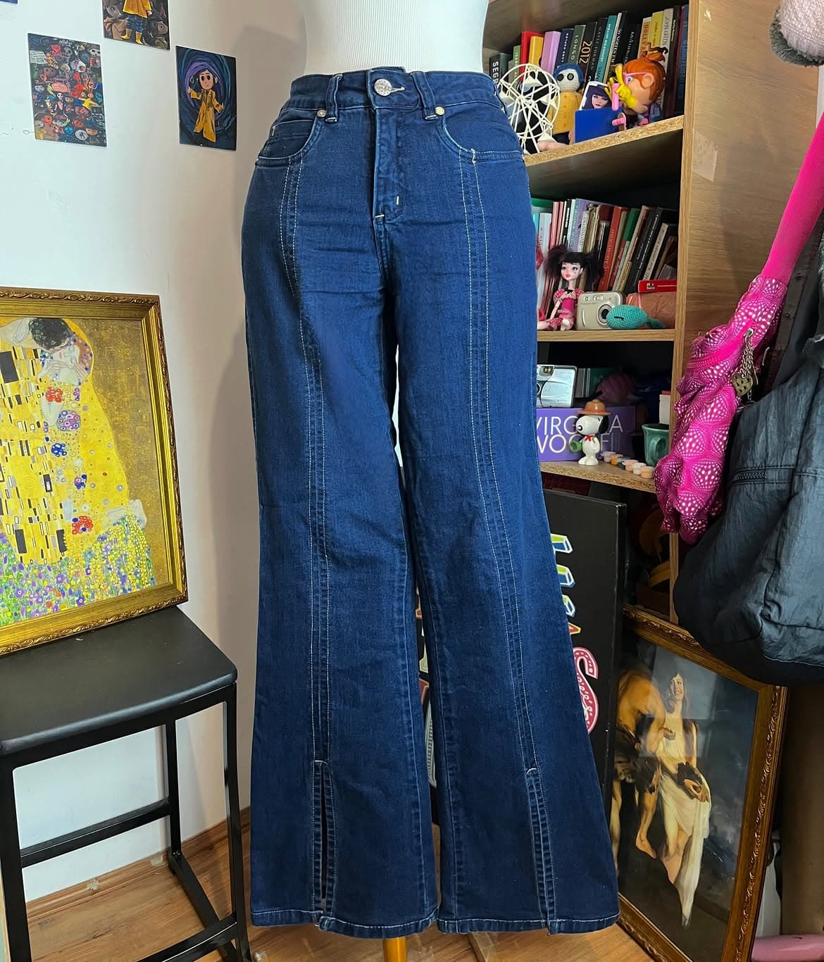 Calça Azul Social Larga Garimpo